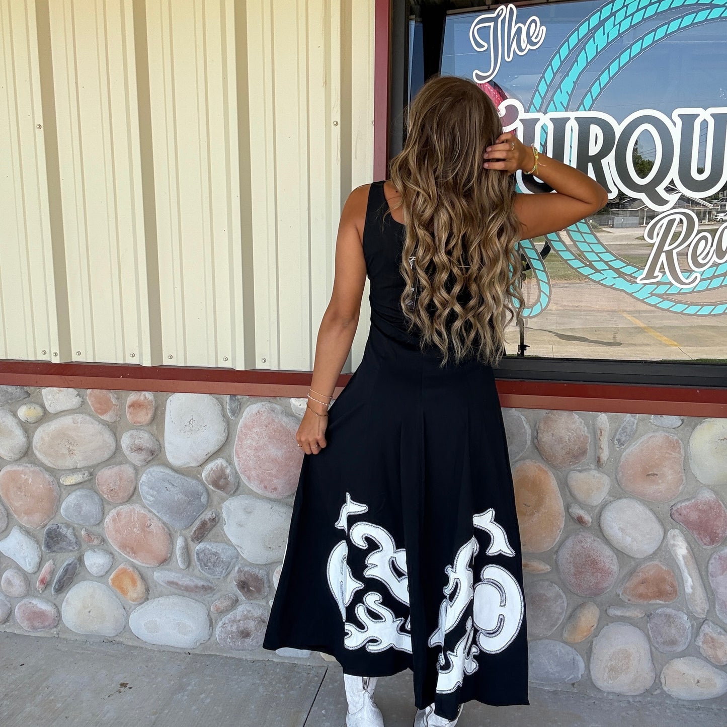 Black Boot Stitch Dress