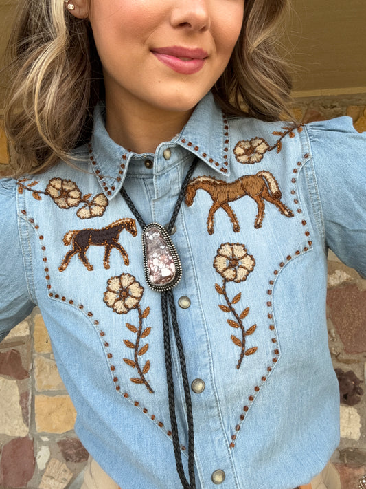 Little Blues Pony Top by Double D Ranch