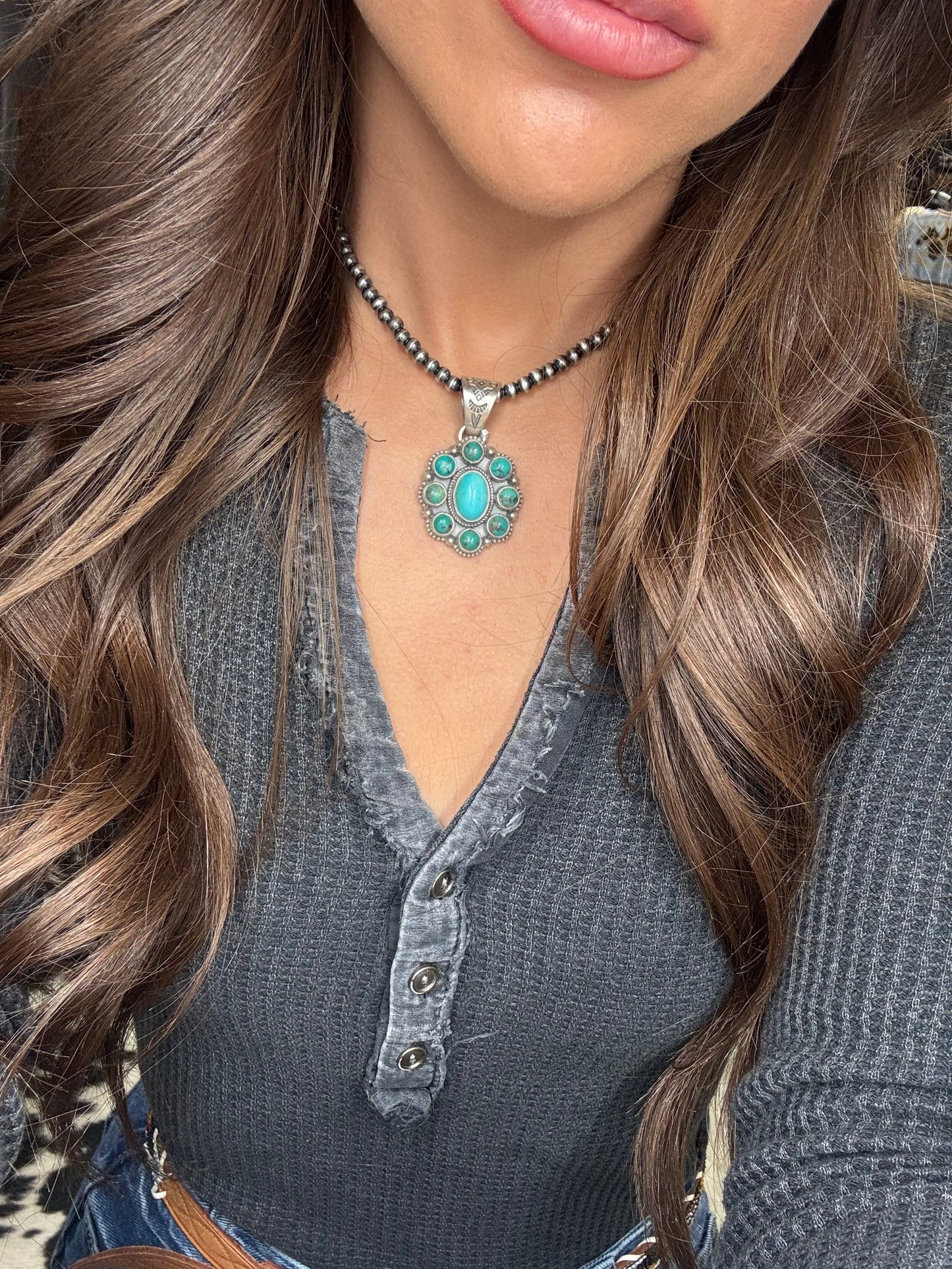 Turquoise Cluster Pendant
