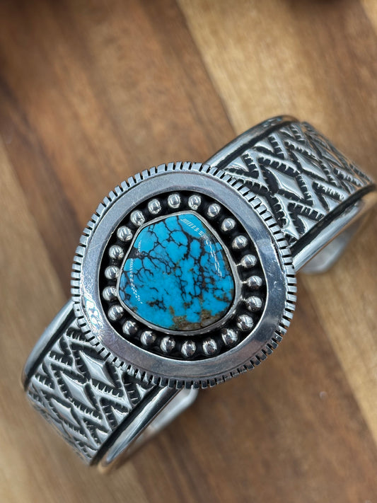 Turquoise Cuff by Jonathon Nez, Navajo