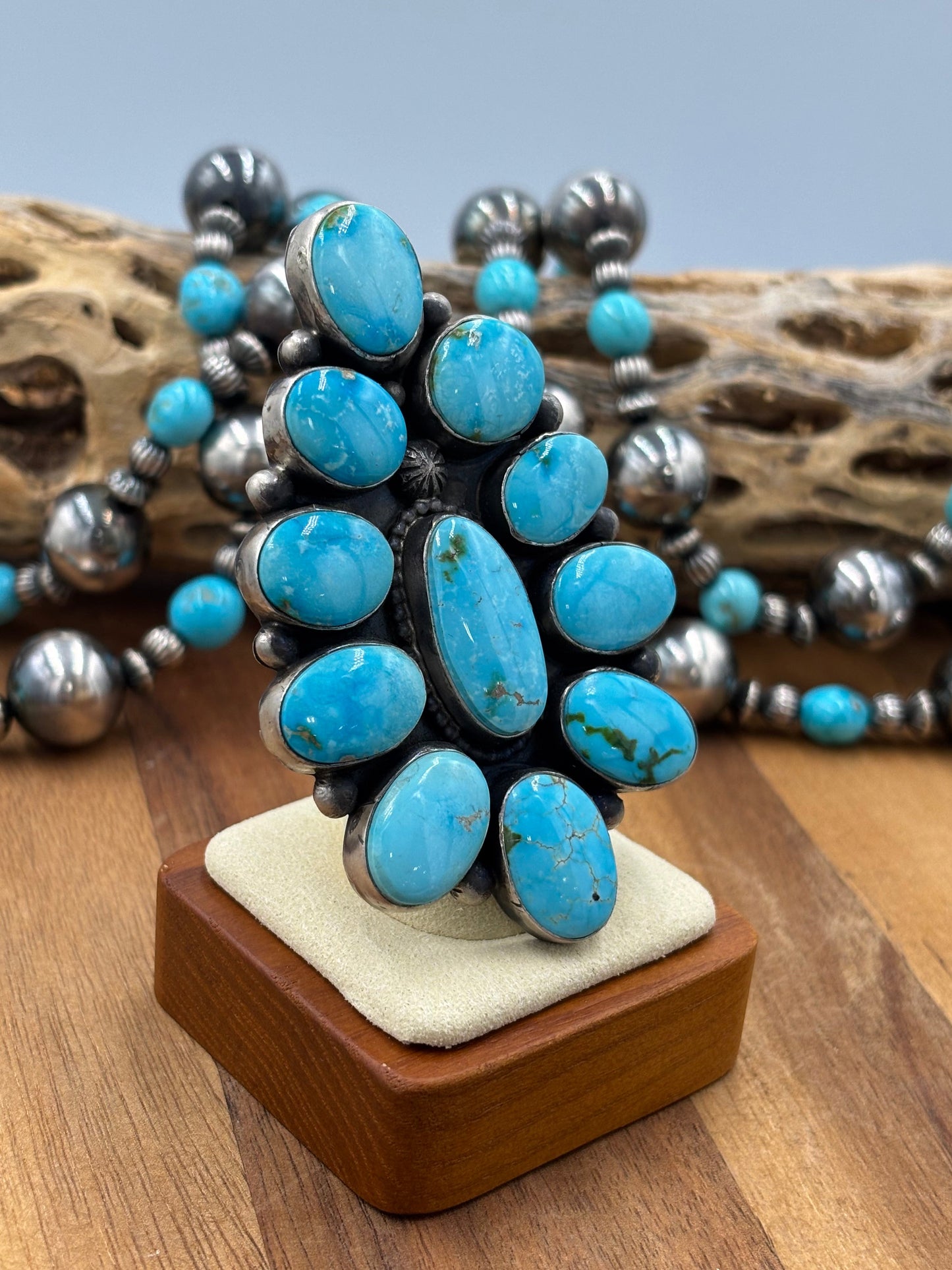 Sonoran Turquoise Cluster Ring Size 9