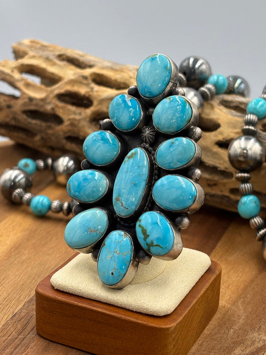 Sonoran Turquoise Cluster Ring Size 9
