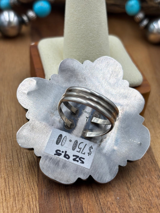 Turquoise Cluster Ring Size 9.5