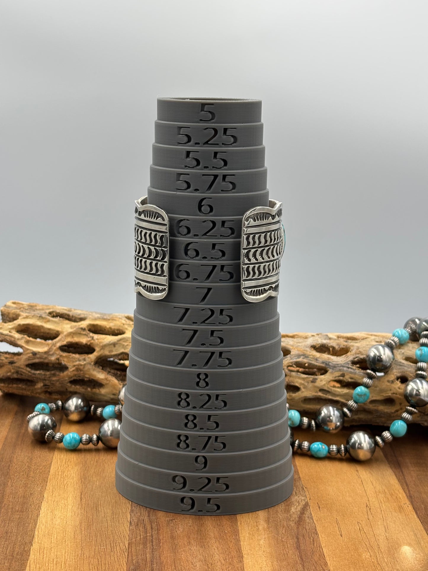 Three Stone Sonoran Gold Cuff by Delbert Delgarito, Navajo