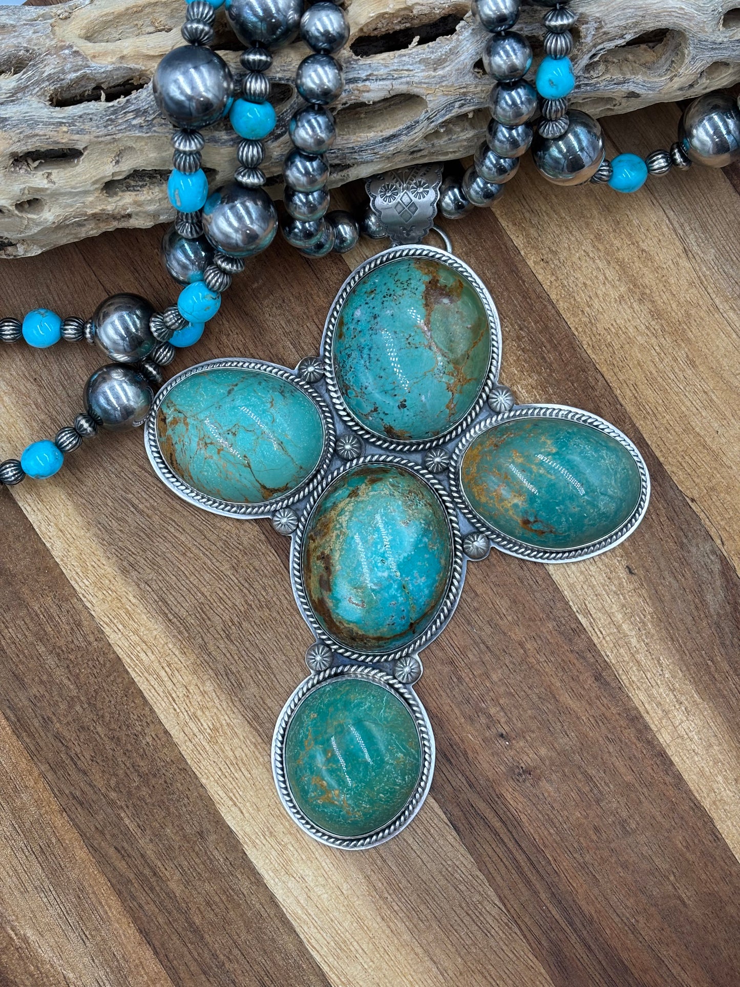 Royston Turquoise Cross Pendant