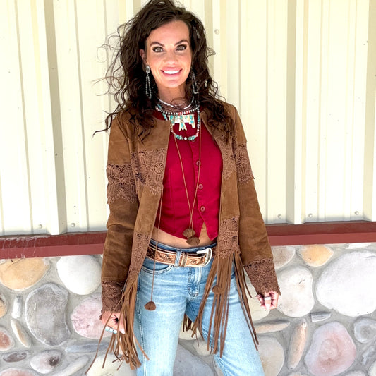 Scully Brown Lace Jacket