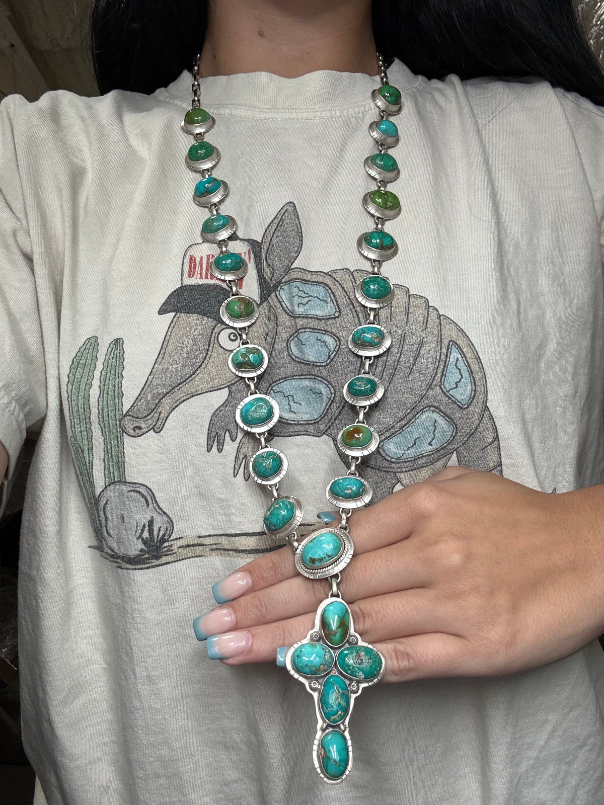 Sonoran Turquoise #922-44 Cross Necklace