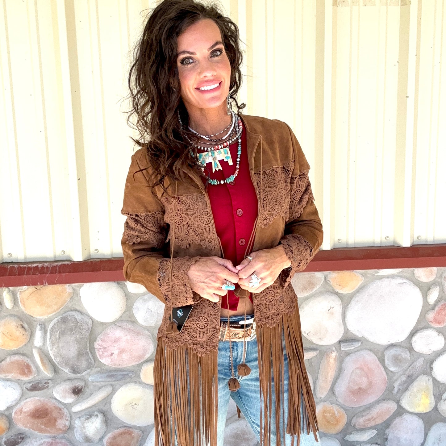 Scully Brown Lace Jacket