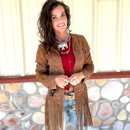 Scully Brown Lace Jacket