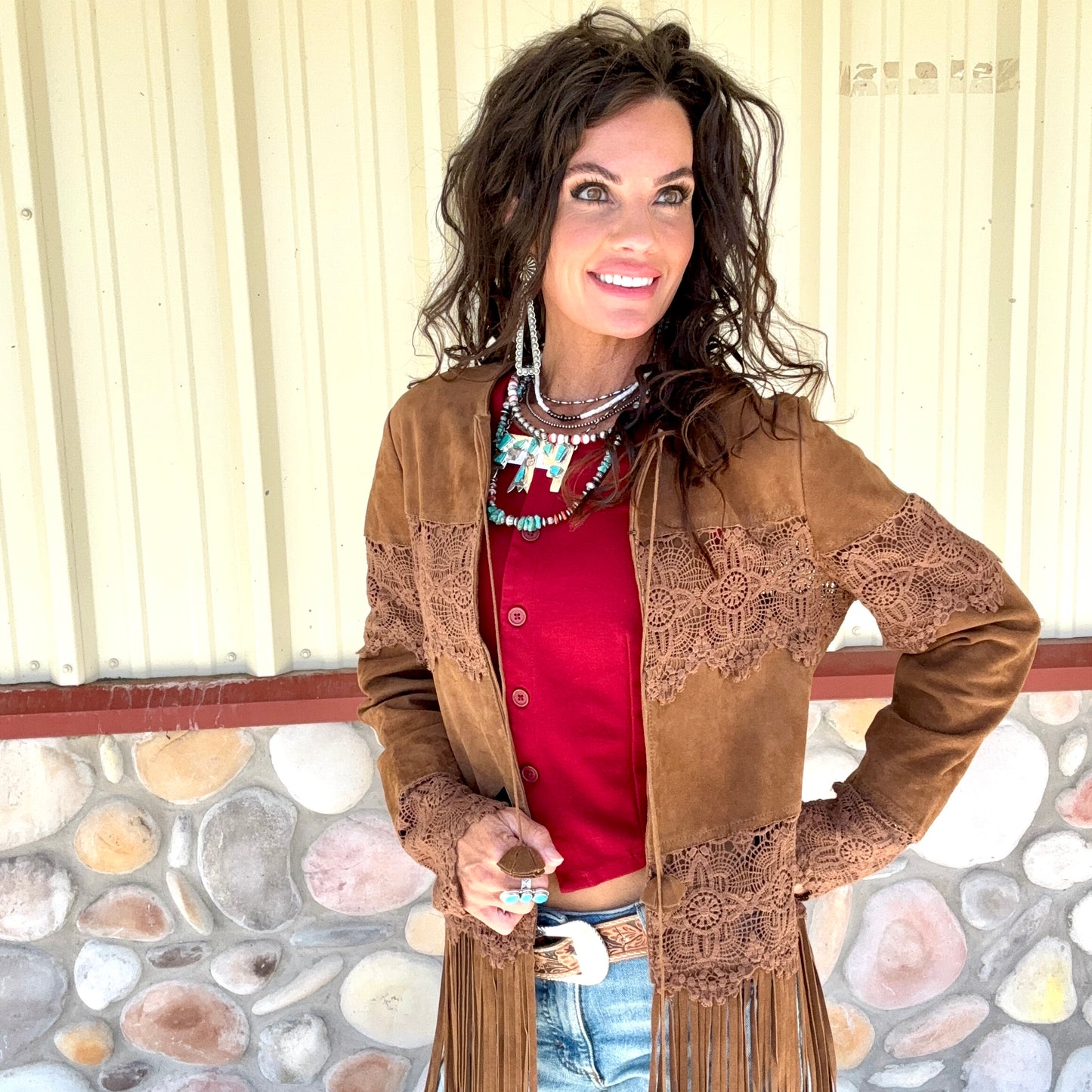 Scully Brown Lace Jacket