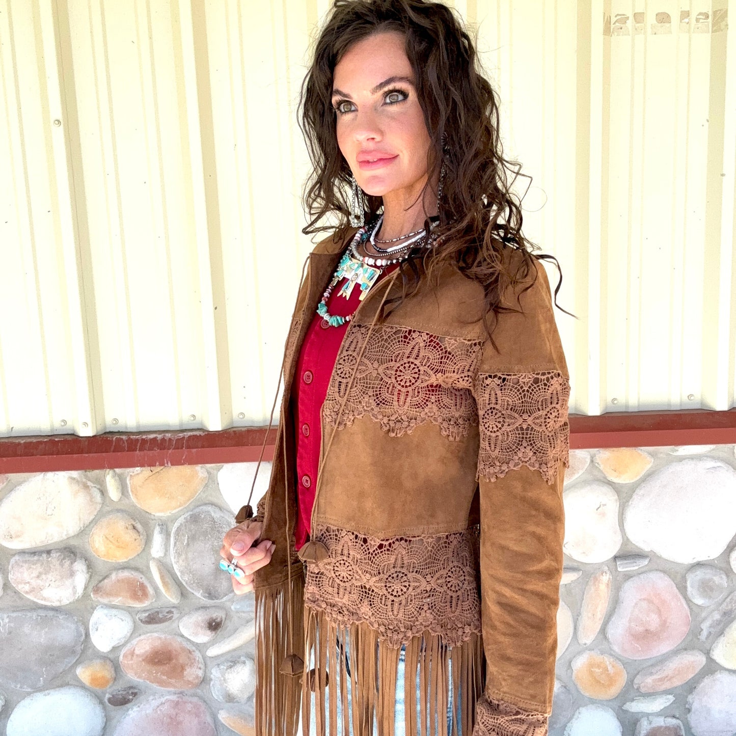 Scully Brown Lace Jacket