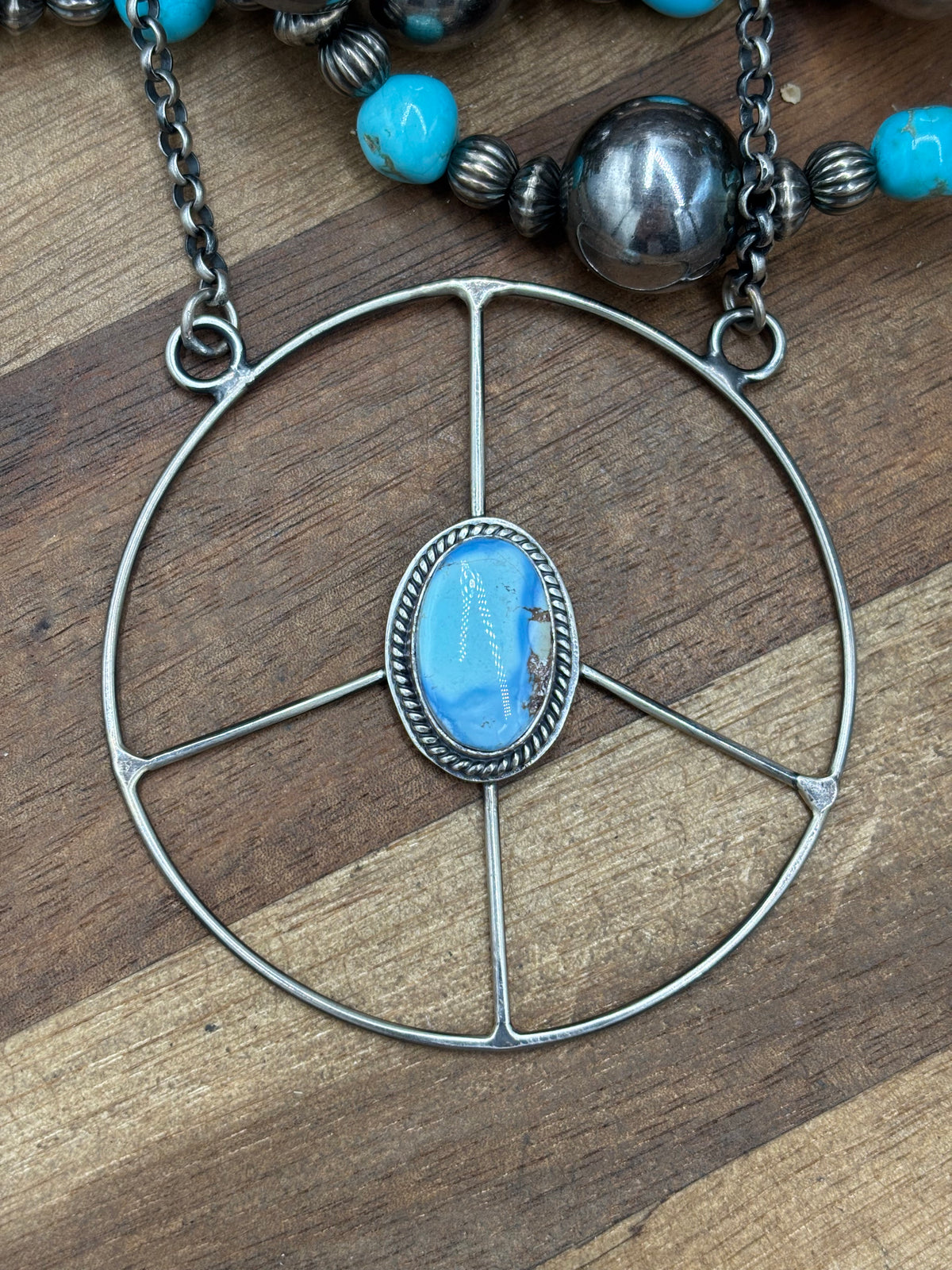 Golden Hills #102-4 Peace Sign Necklace