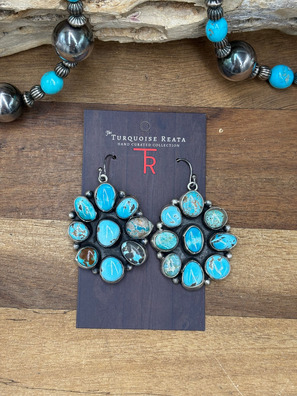 Carico Lake #102-12 Turquoise Squash Blossom Set by Ella Peter, Navajo