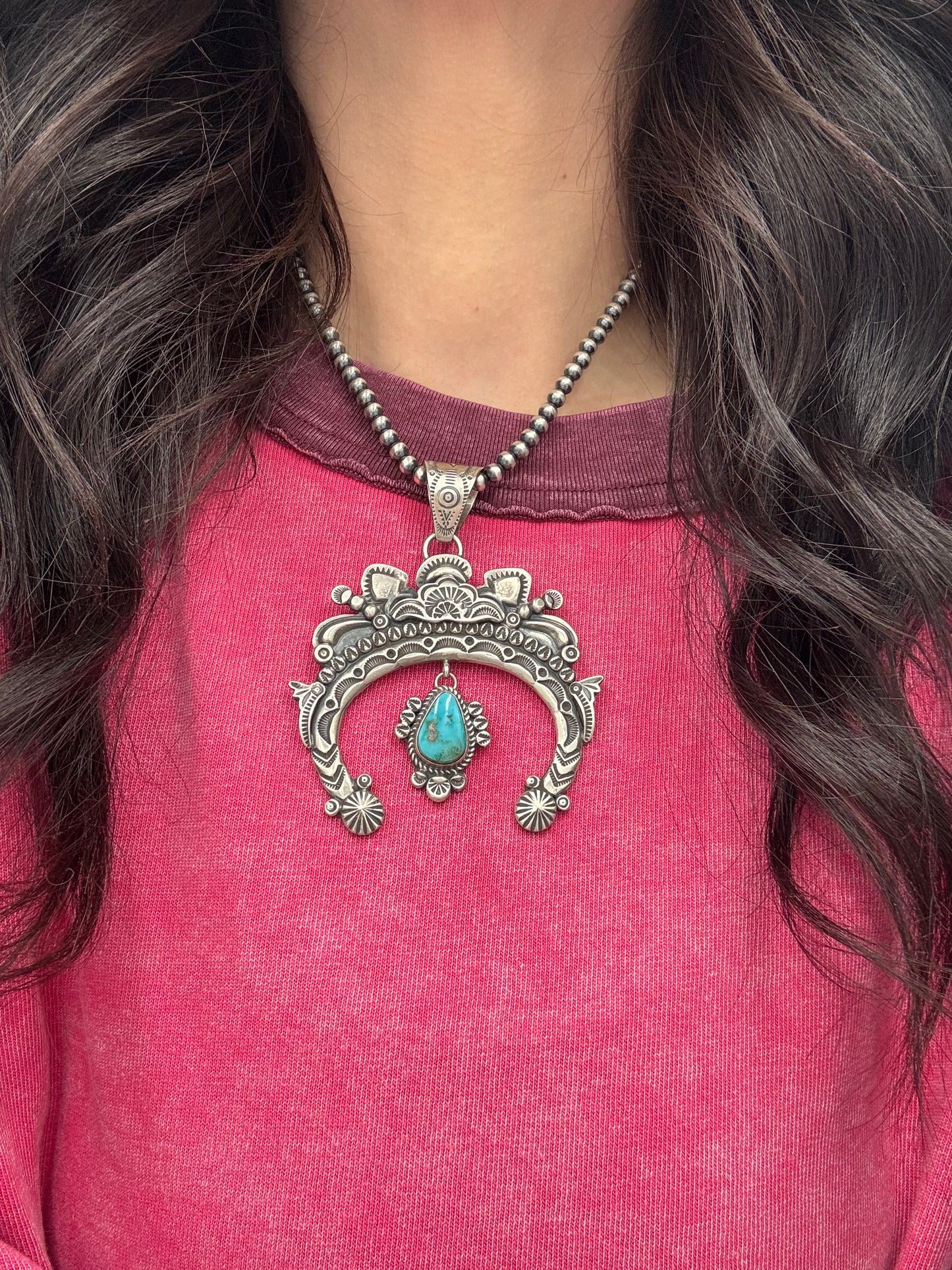 Turquoise Naja Pendant Handmade