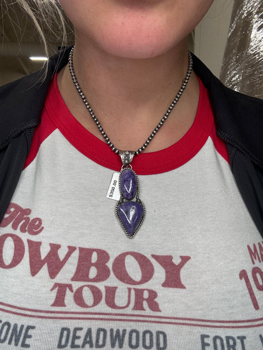 Charoite #102-19 Pendant by Philbert Nez