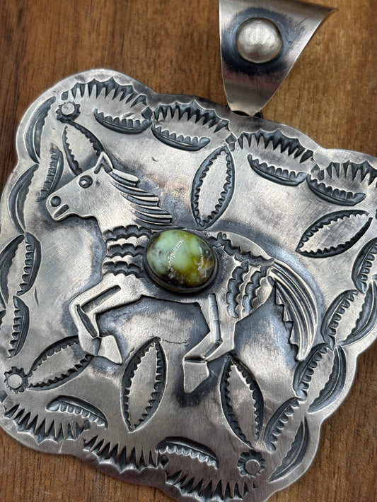 Palomino Horse Pendant Chimney Butte, Santo Domingo Pueblo
