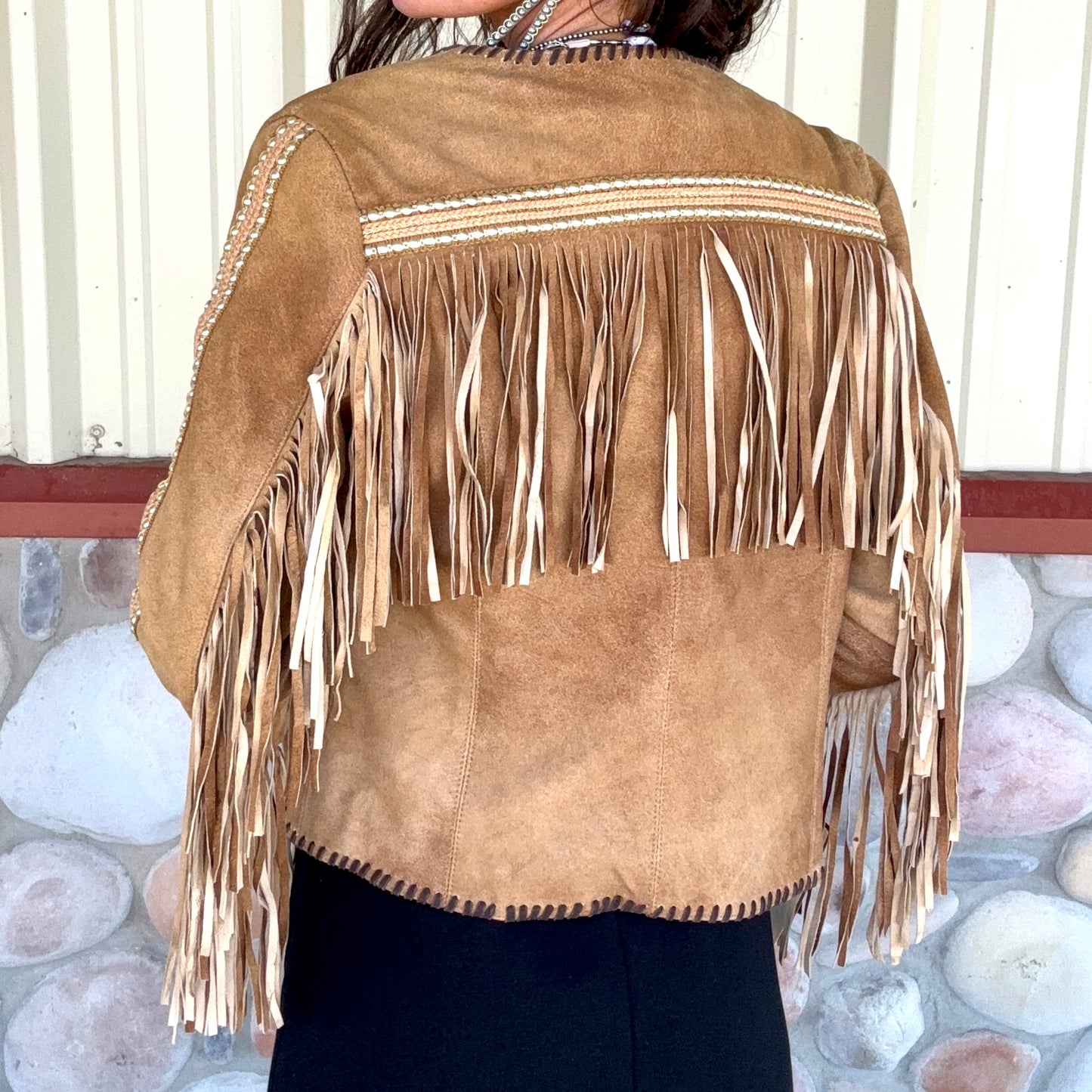 Scully Studded & Fringe Suede Jacket