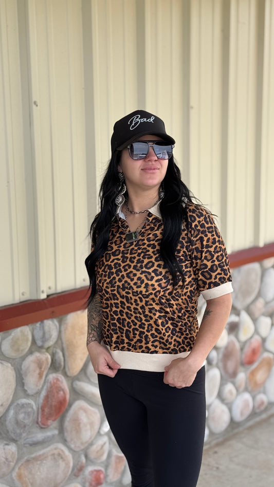 Let's Golf, Girls Leopard Polo