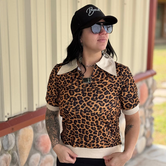 Let's Golf, Girls Leopard Polo