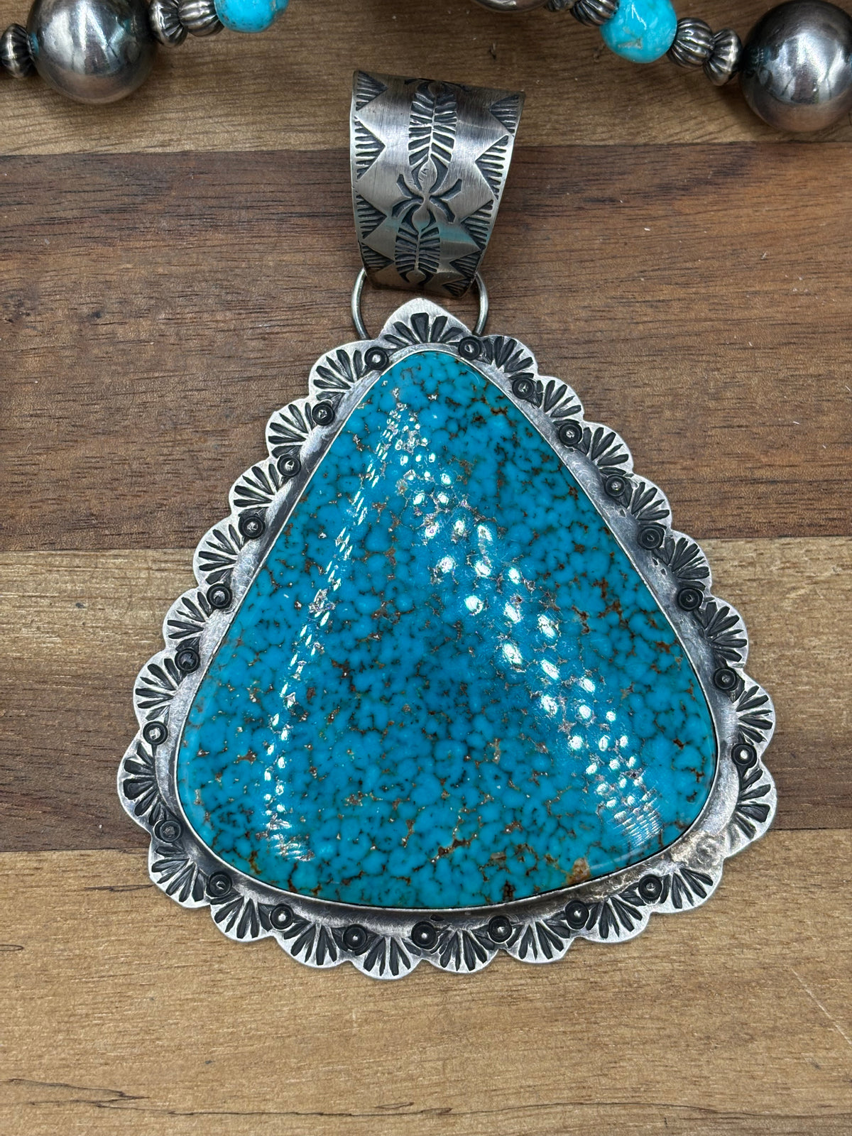 Turquoise #108-16 Pendant by Rick Enriquez, Navajo