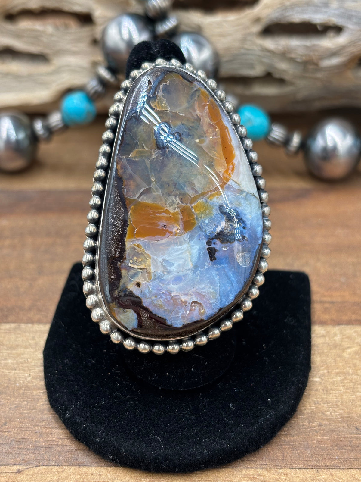 Boulder Opal #108-19 Ring Adjustable