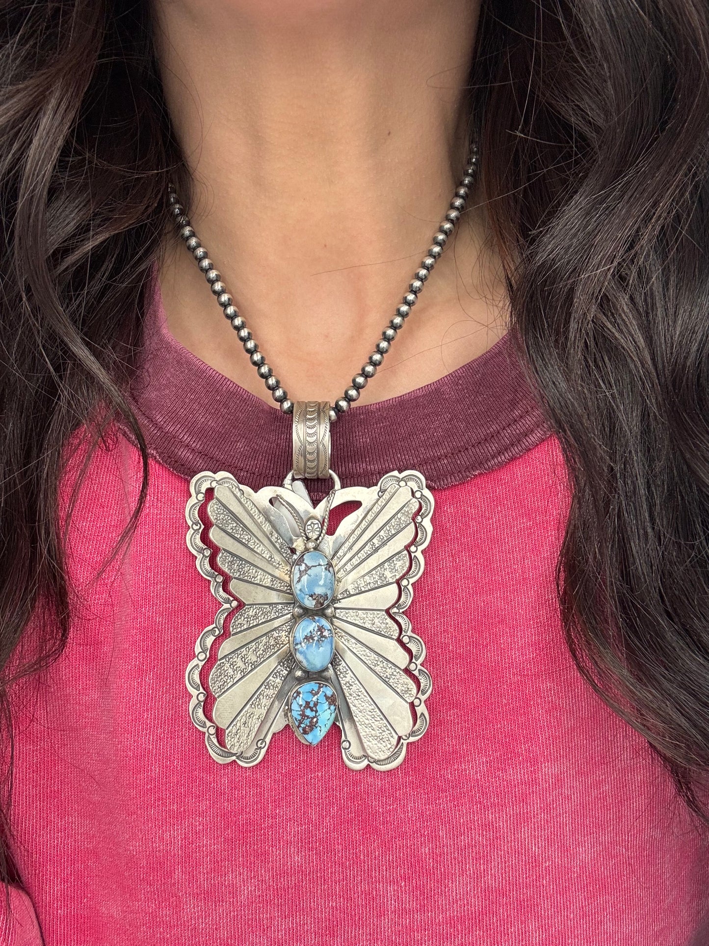 Golden Hills Butterfly Pendant