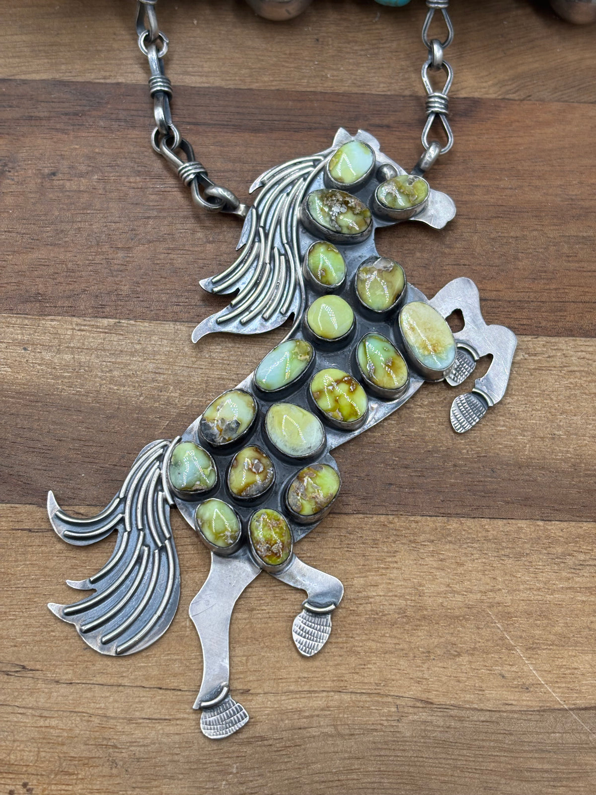 Palomino #1012-9 Horse Necklace by Gilbert Platero