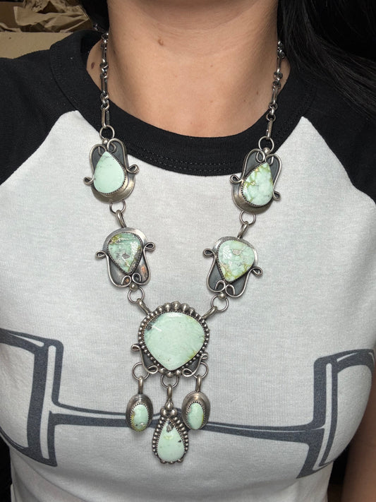 Palomino #1012-6 Statement Necklace by Delbert Secatero, Navajo