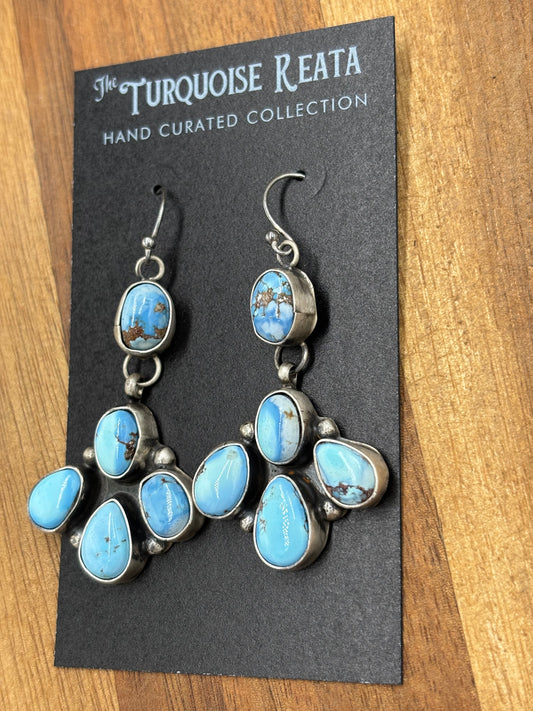 Golden Hills Earrings #5 by Ella Peters, Navajo