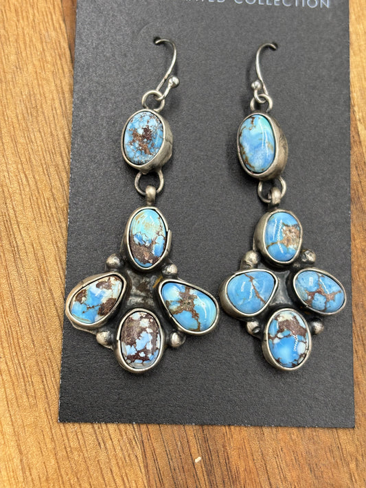 Golden Hills Earrings #7 by Ella Peters, Navajo