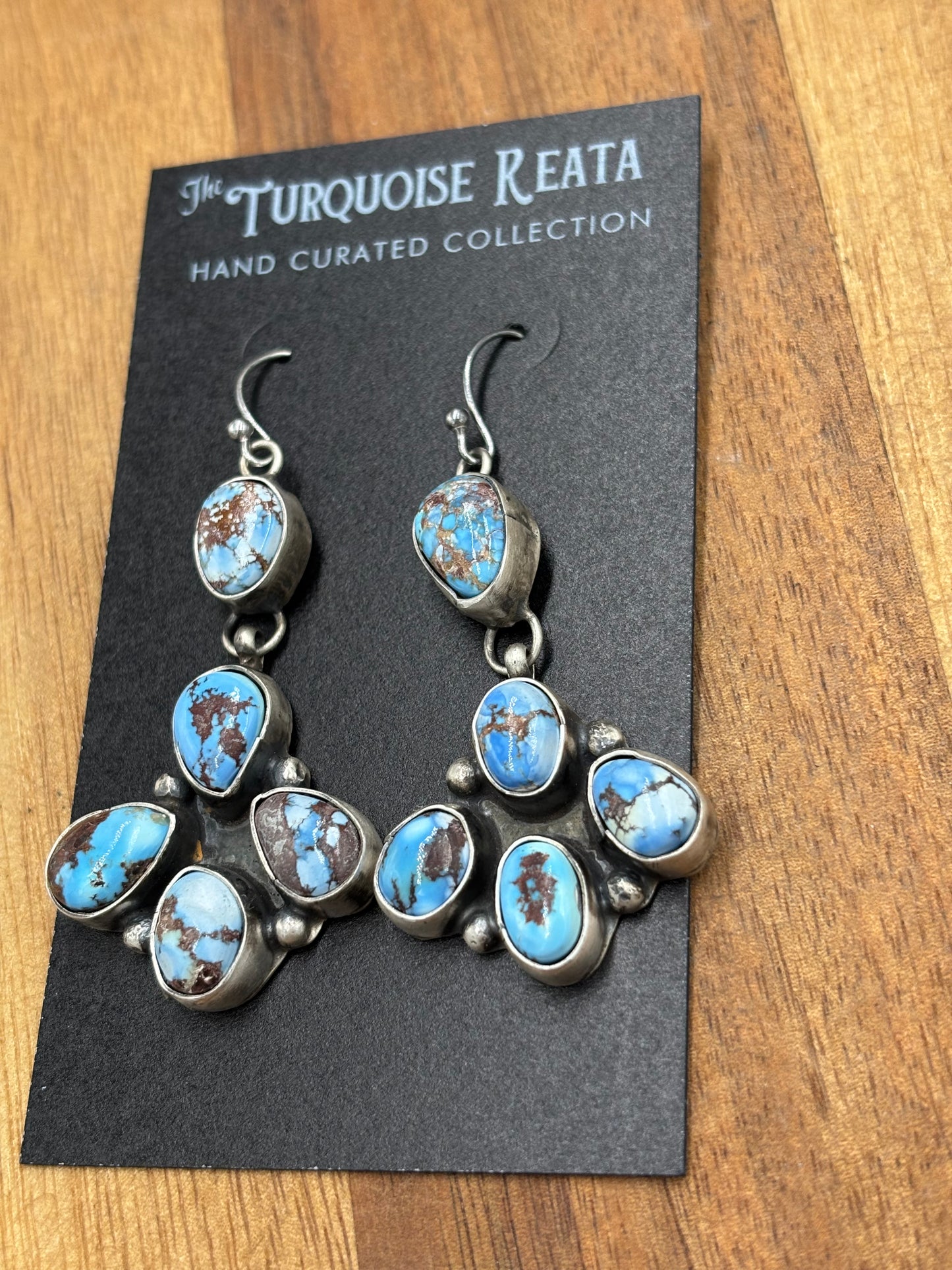 Golden Hills Earrings #9 by Ella Peters, Navajo