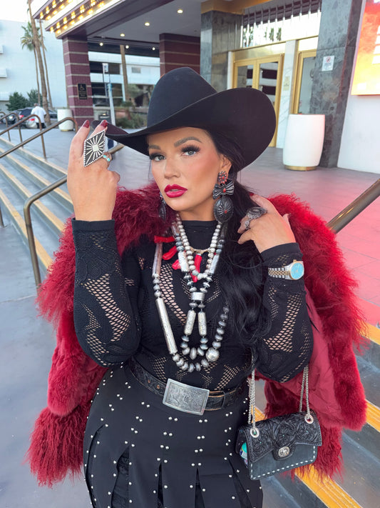 Sangria Night Rabbit and Lamb Fur