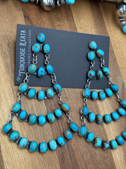 Turquoise Chandelier Earrings