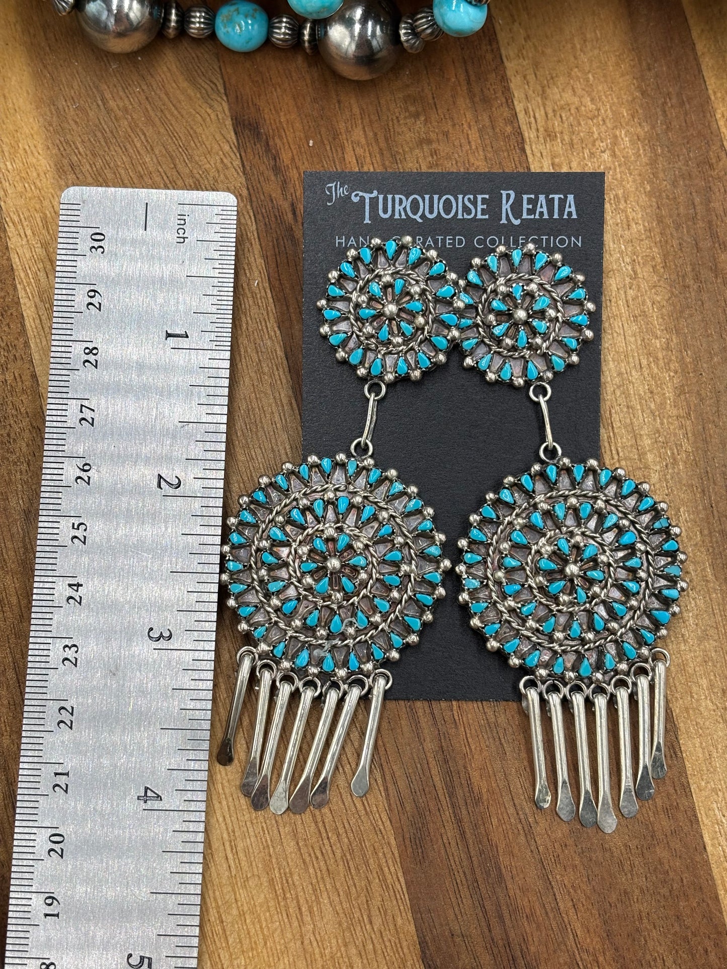 Turquoise Cluster Earrings