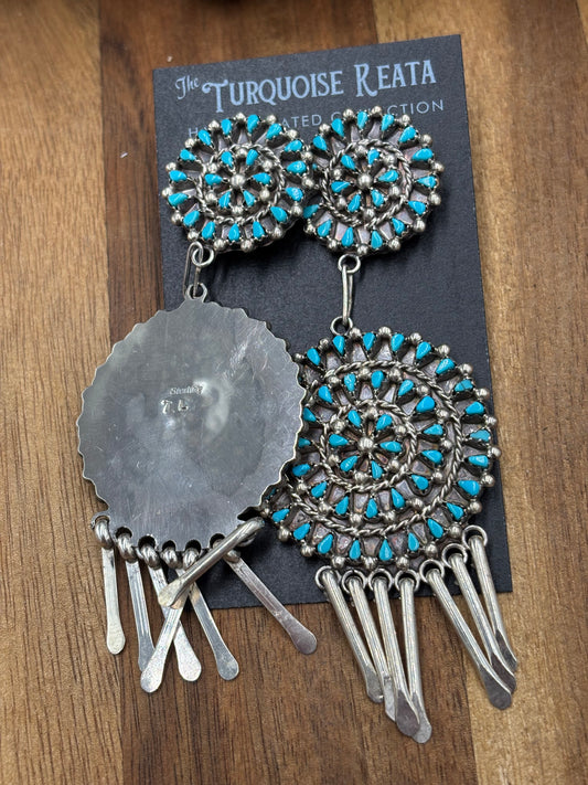 Turquoise Cluster Earrings
