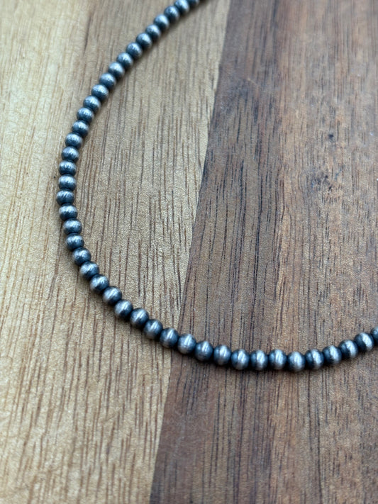3mm 14" + 2" Extender Sterling Silver Pearl Necklace