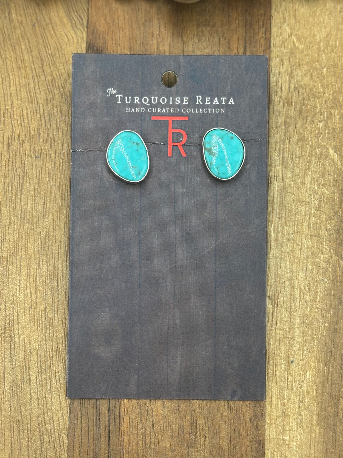 Turquoise #1022-17 Earrings by WN, Navajo