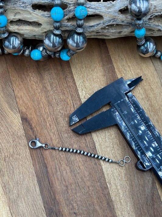 3mm 3" Sterling Silver Pearl Extender