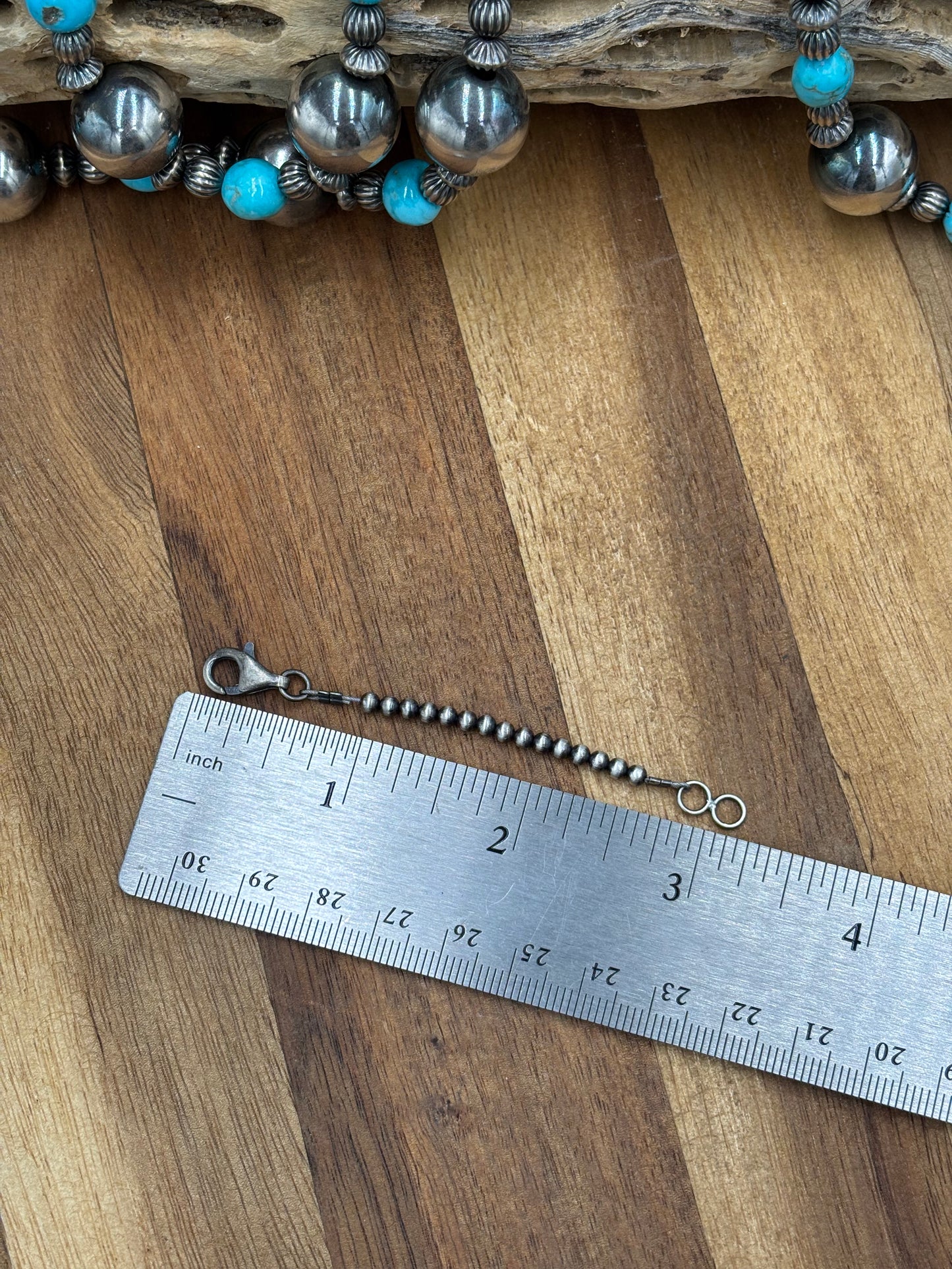 3mm 3" Sterling Silver Pearl Extender