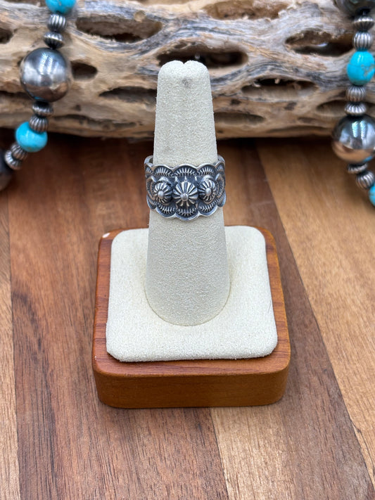 Bennie Ramone Starburst Ring, Navajo Handmade