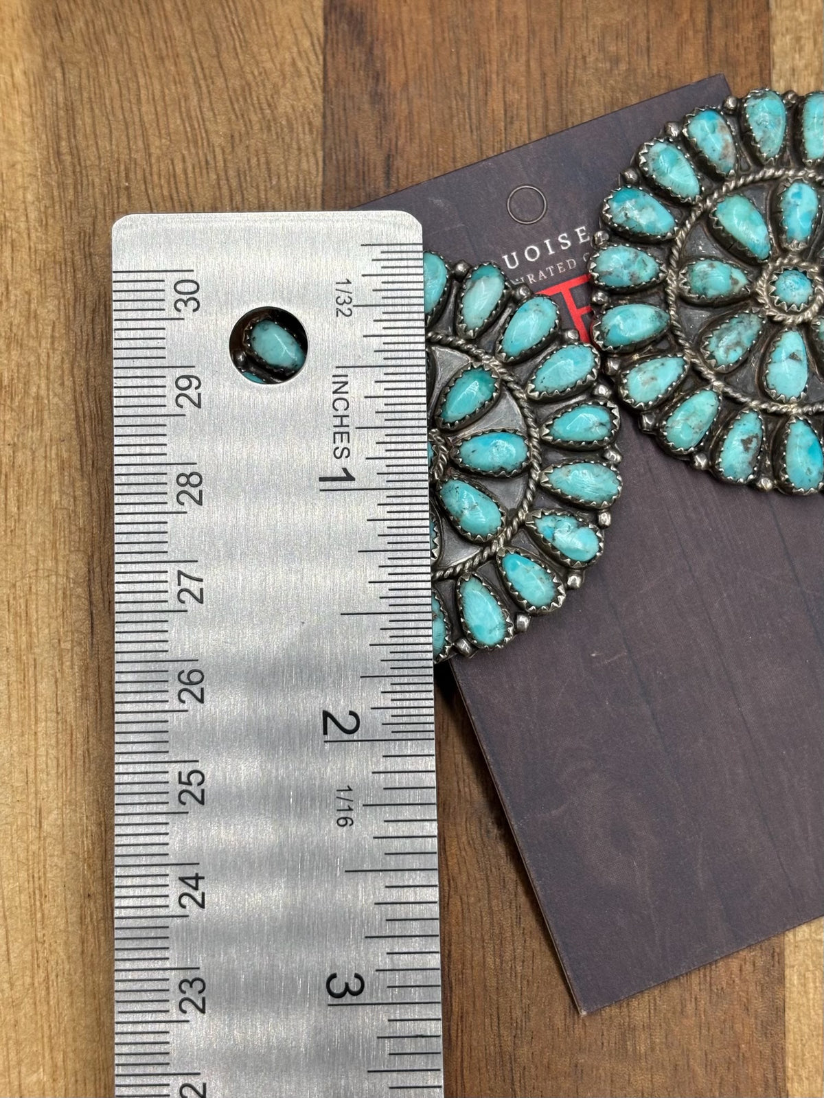Turquoise #1022-13 Cluster Earrings Navajo