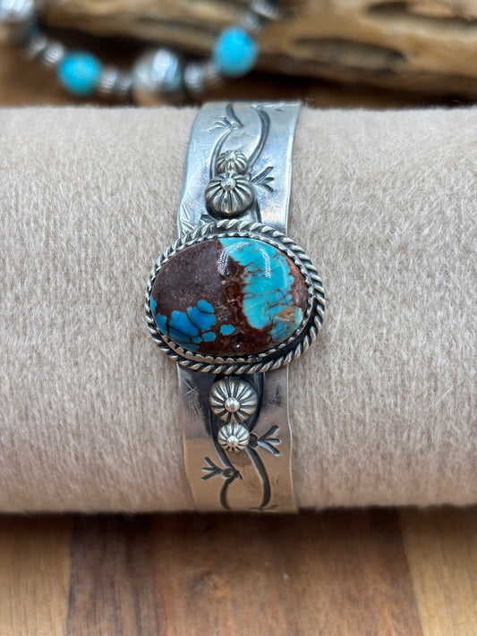 Turquoise Cuff by Jeff Largo, Navajo