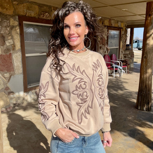 Prairie Bell Embroidered Sweatshirt