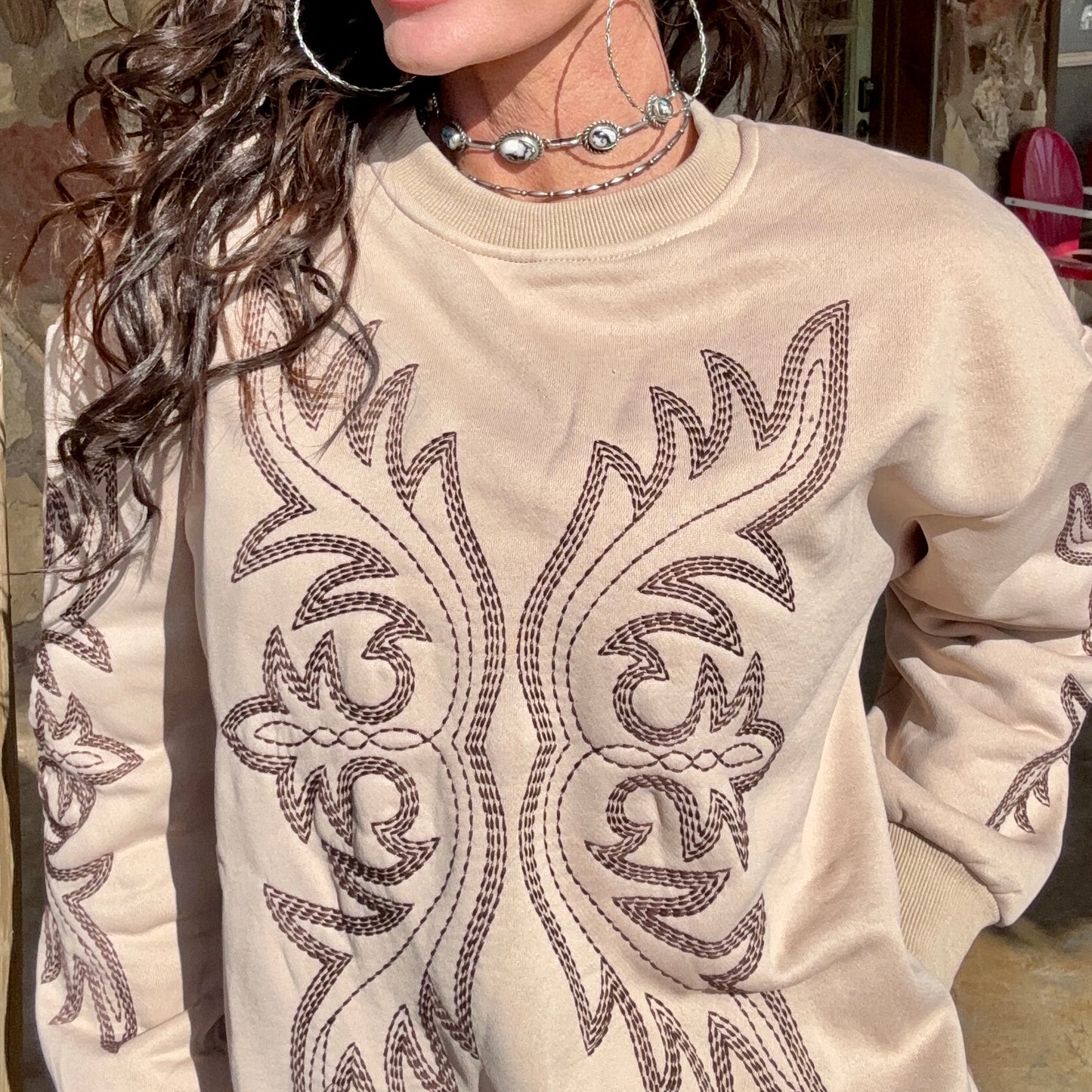 Prairie Bell Embroidered Sweatshirt