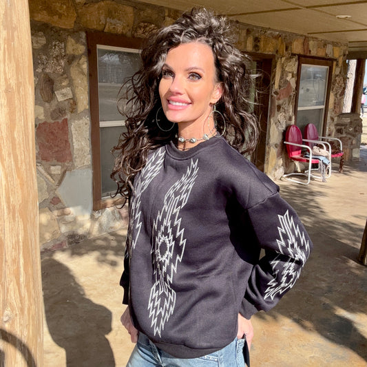 Midnight Mesa Aztec Sweatshirt
