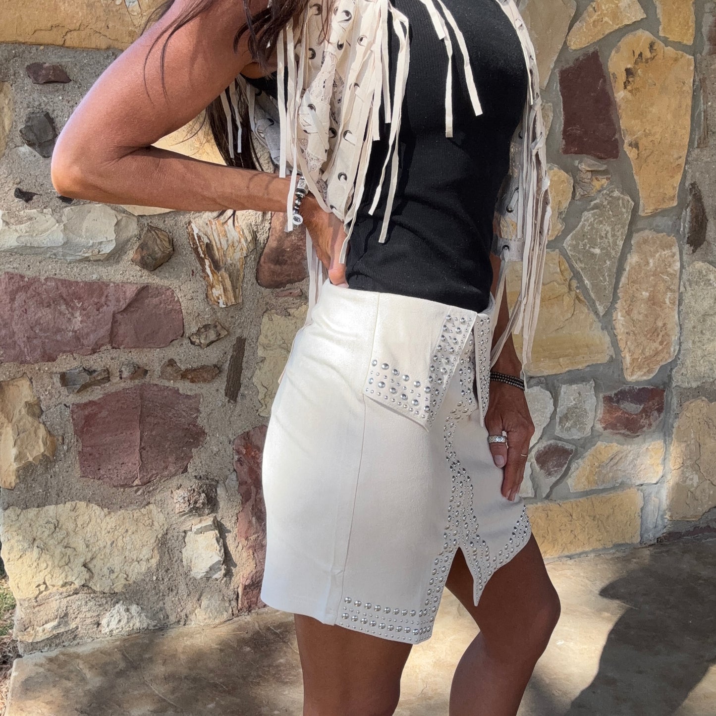 Outlaw Angel Suede Mini Skirt