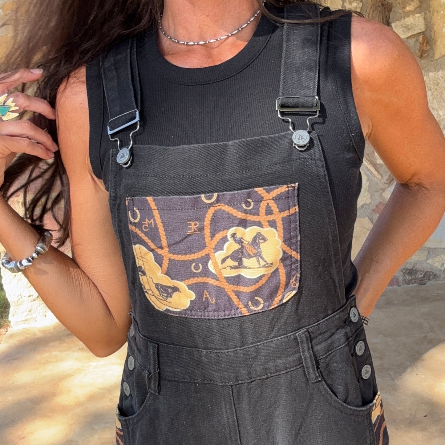 Black Stallion Denim Overalls