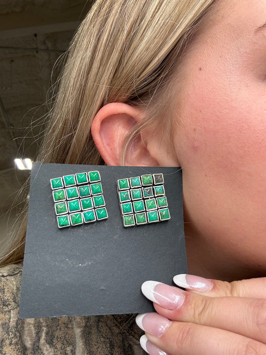 Carico Lake Turquoise Earrings #5115-2 by Federico Jimenez