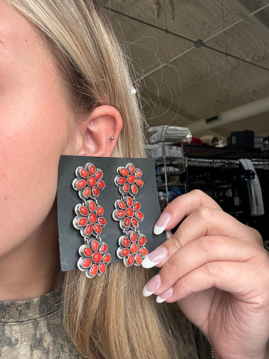 Coral Earrings #C2 by Federico Jimenez
