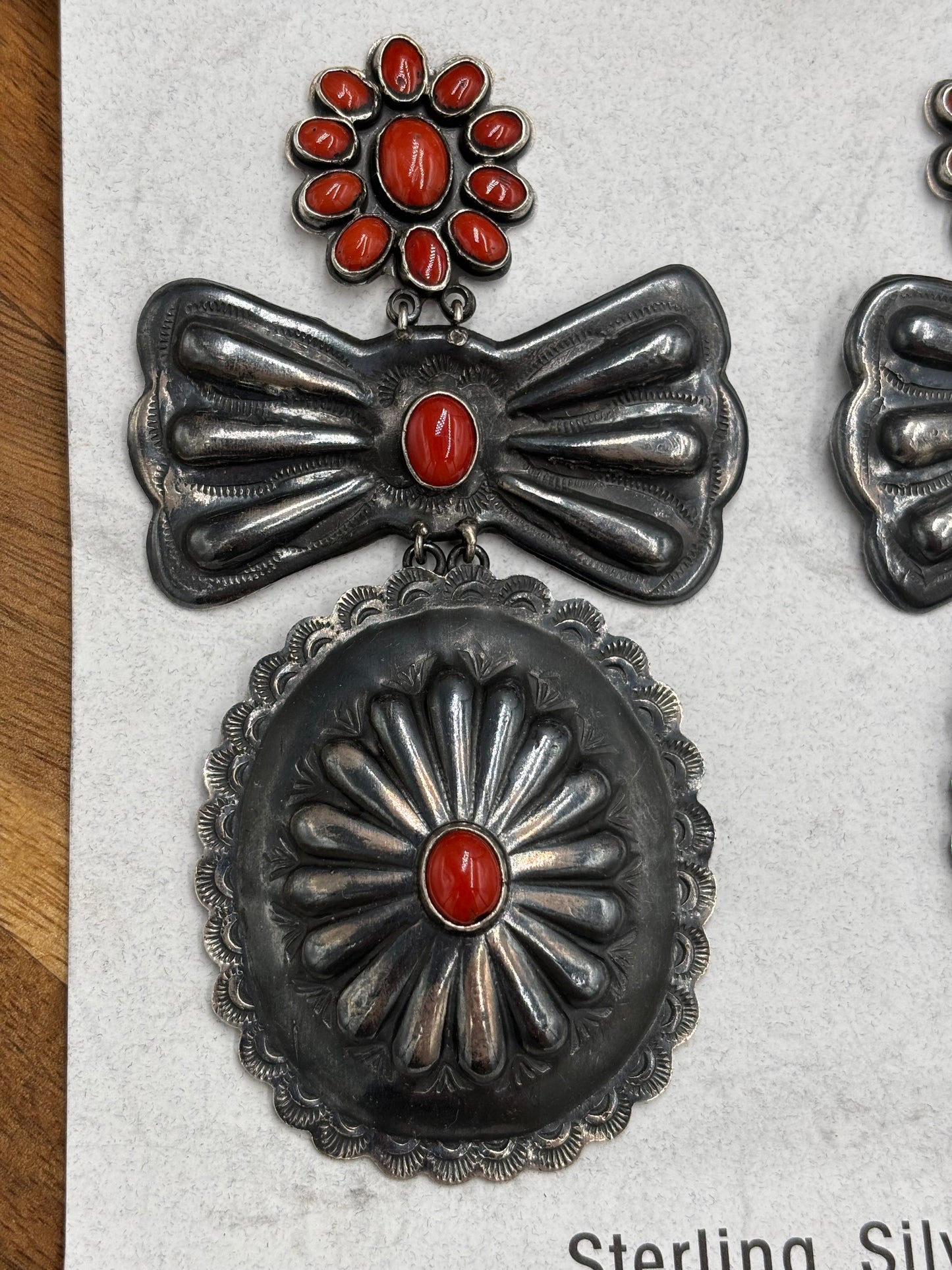 Coral Concho CLIP Earrings #1A by Federico Jimenez